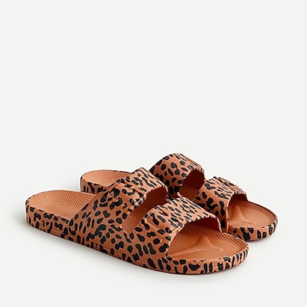 FREEDOM MOSES J. Crew leopard print sandals NWT